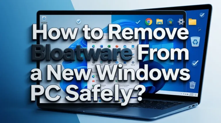 How to Remove Bloatware From a New Windows PC Safely?